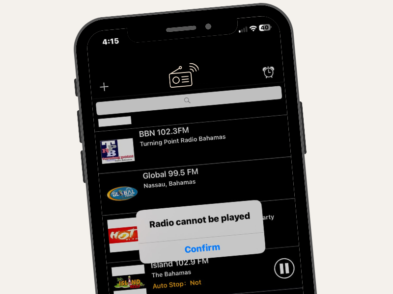 A station list full of streams that won't play